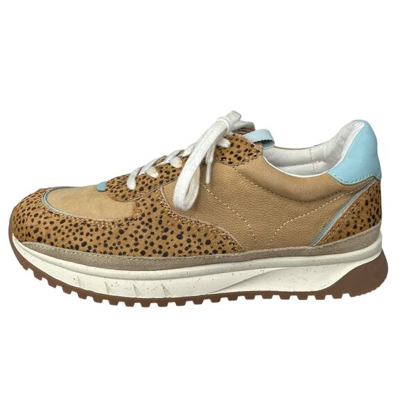 Madewell Unisex Unisex Brown Kickoff Leather Trainer Sneakers Size M 5.5 W 7 - Picture 3 of 10